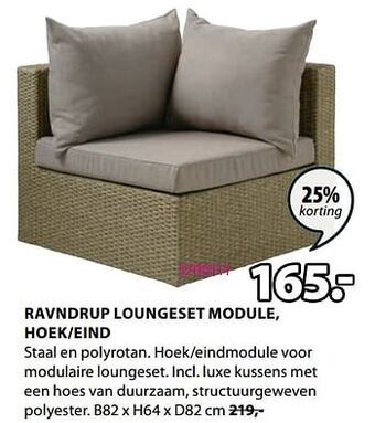Jysk Ravndrup loungeset module, hoek-eind aanbieding