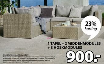 Jysk Ravndrup modulaire loungeset aanbieding
