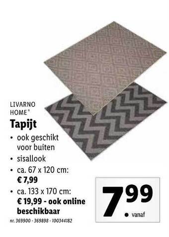 Lidl Tapijt aanbieding