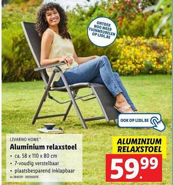 Lidl Aluminium Relaxstoel aanbieding