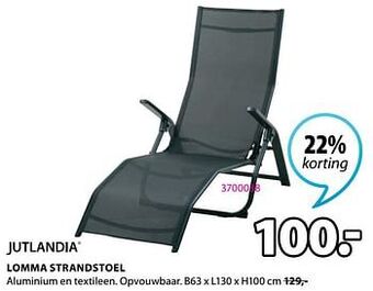 Jysk Lomma strandstoel aanbieding
