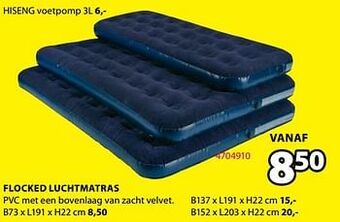 Jysk Flocked luchtmatras aanbieding