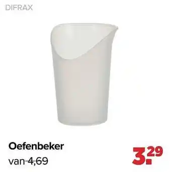 Baby-Dump Difrax oefenbeker aanbieding