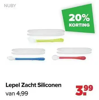 Baby-Dump Nuby lepel zacht siliconen aanbieding