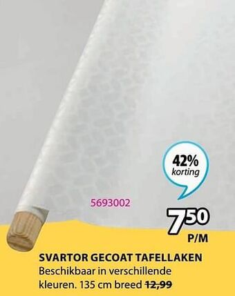 Jysk Svartor gecoat tafellaken aanbieding