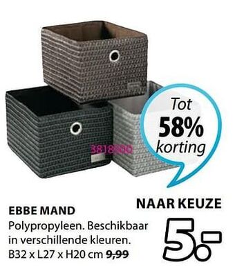 Jysk Ebbe mand aanbieding