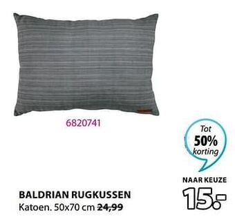 Jysk Baldrian rugkussen aanbieding