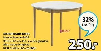Jysk Marstrand tafel aanbieding