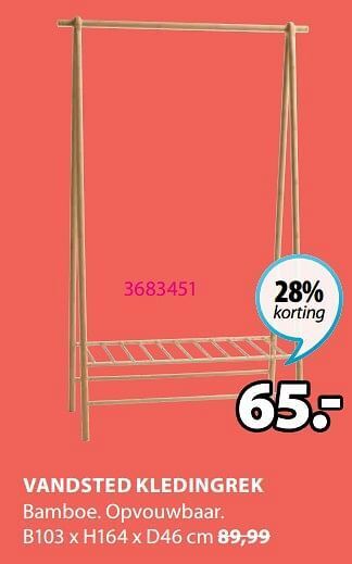 Jysk Vandsted kledingrek aanbieding