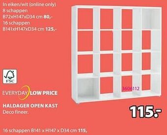 Jysk Haldager open kast 16 schappen aanbieding