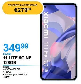 PCS Knokke Xiaomi 11 lite 5g ne 128gb aanbieding