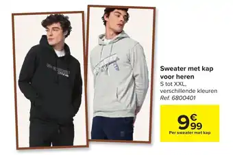 Sweater met kap voor heren