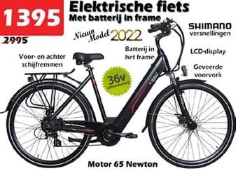 Elektrische fiets met batterij in frame