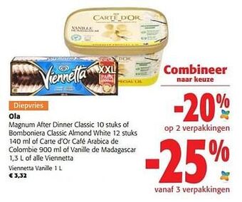 Colruyt Ola viennetta vanille aanbieding