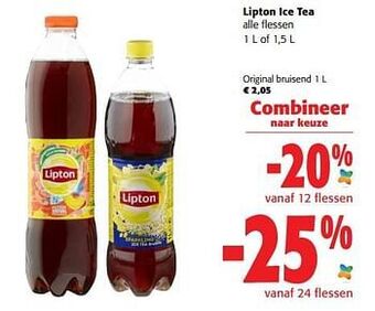 Colruyt Lipton ice tea original bruisend aanbieding