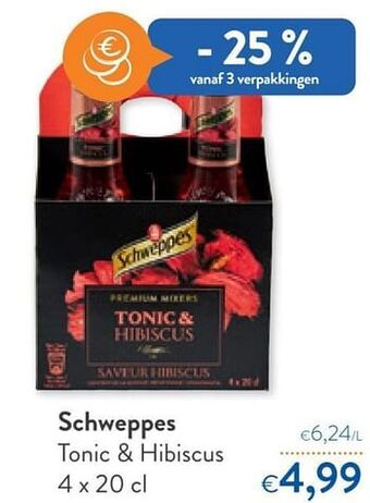 OKay Schweppes tonic + hibiscus aanbieding