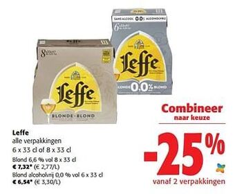 Colruyt Leffe alle verpakkingen aanbieding