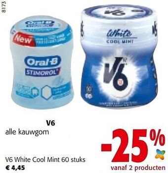 Colruyt V6 white cool mint aanbieding
