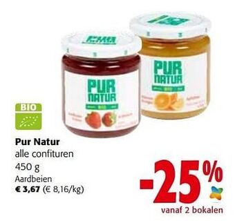 Colruyt Pur natur aardbeien aanbieding