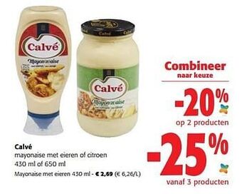 Colruyt Calvé mayonaise met eieren aanbieding