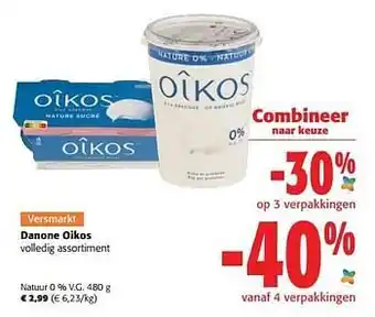 Colruyt Danone oikos natuur aanbieding