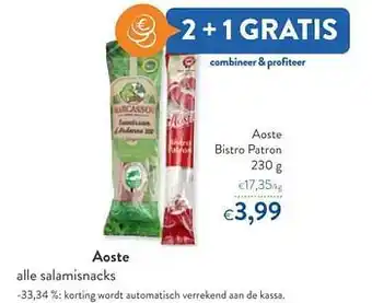 OKay Aoste bistro patron aanbieding