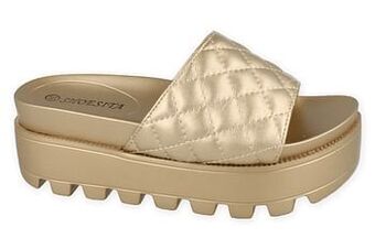 Berca Shoes Mode-Mania Badslipper Dames - Goud aanbieding