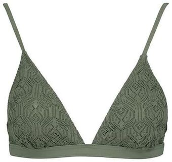 HEMA HEMA Dames Padded Triangle Bikinitop Legergroen (legergroen) aanbieding