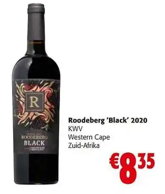 Colruyt Roodeberg black 2020 kwv western cape zuid-afrika aanbieding