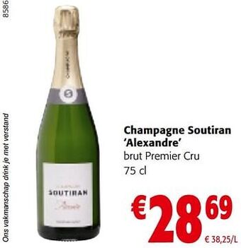 Colruyt Champagne soutiran alexandre brut premier cru aanbieding