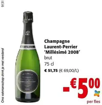 Colruyt Champagne laurent-perrier millésimé 2008 brut aanbieding