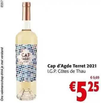 Colruyt Cap d’agde terret 2021 i.g.p. côtes de thau aanbieding