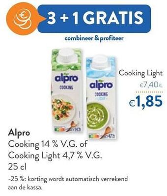 OKay Alpro cooking light aanbieding