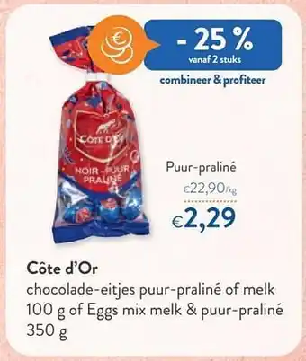 OKay Côte d`or puur-praliné aanbieding