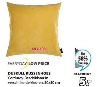 Jysk Duskull kussenhoes aanbieding