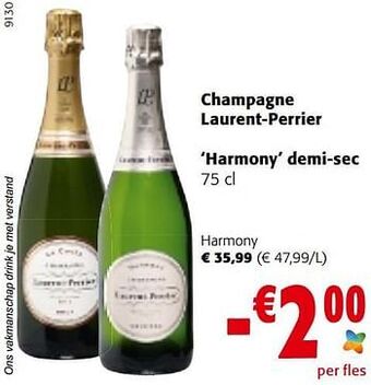 Colruyt Champagne laurent-perrier harmony demi-sec aanbieding