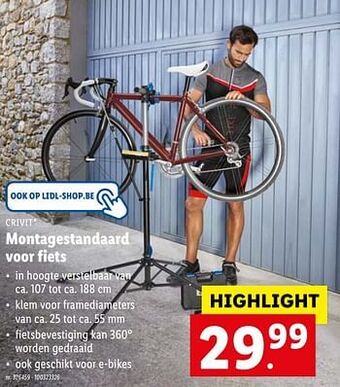 Lidl Montagestandaard voor fiets aanbieding