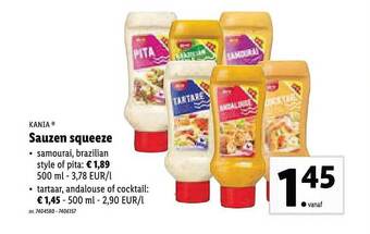 Lidl Kania Sauzen Squeeze aanbieding
