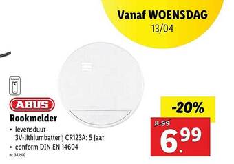 Lidl Abus Rookmelder aanbieding