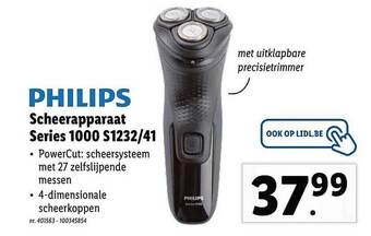 Lidl Philips Scheerapparaat Series 1000 aanbieding