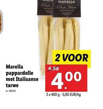 Lidl Marella Pappardelle Met Italiaanse Tarwe aanbieding