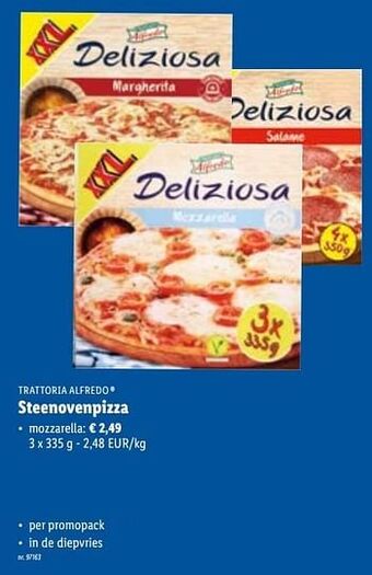 Steenovenpizza mozzarella