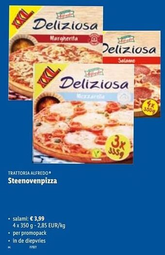 Lidl Steenovenpizza salami aanbieding