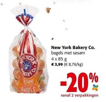 New york bakery co. bagels met sesam