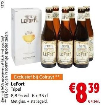 Colruyt Lefort tripel aanbieding