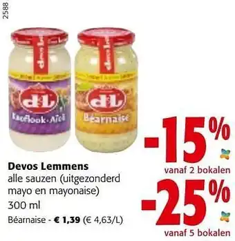 Colruyt Devos lemmens sauzen béarnaise aanbieding