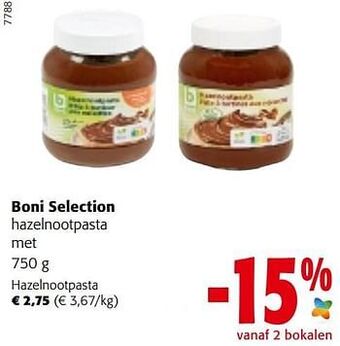 Colruyt Boni selection hazelnootpasta aanbieding