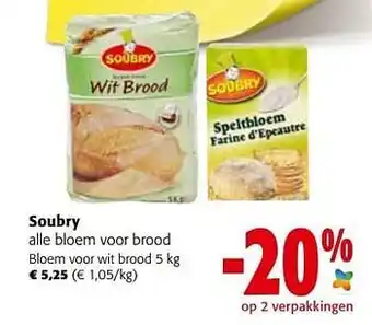 Colruyt Soubry bloem voor wit brood aanbieding