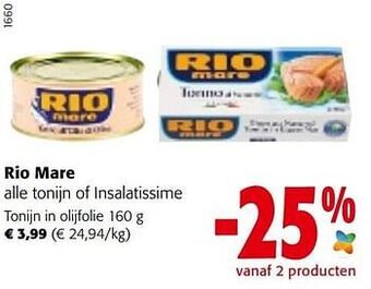 Colruyt Rio mare tonijn in olijfolie aanbieding
