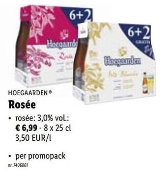Lidl Hoegaarden rosée aanbieding